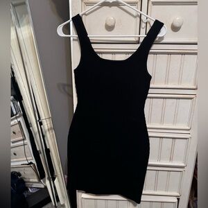 Aritzia black sculpt knit tank mini dress